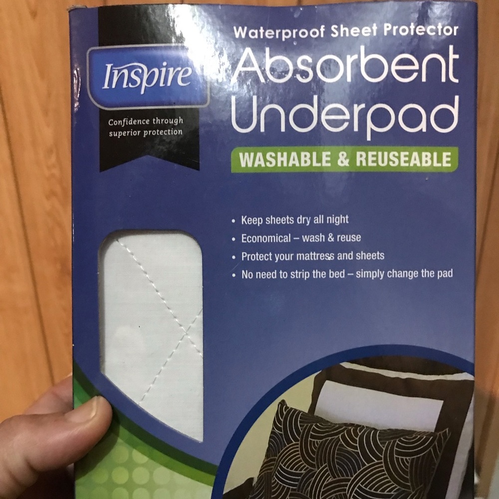 NIB Inspire Waterproof Washable Underpads.